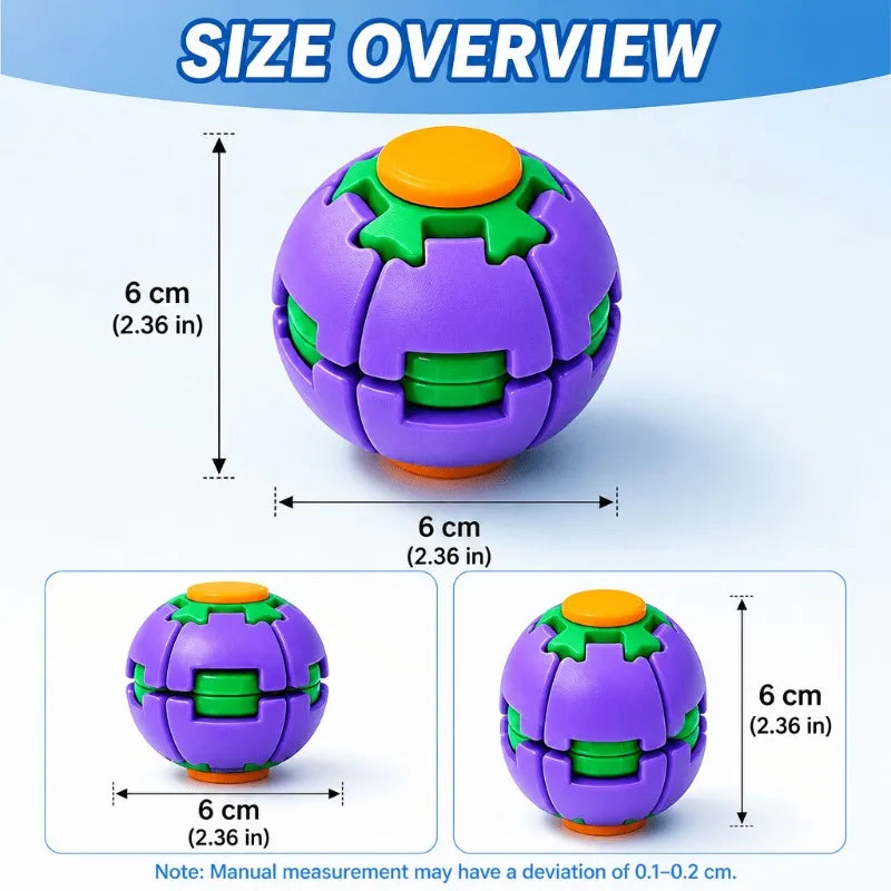 Fidget Spinner 3D- Antystresowa kulka do ściskania i kręcenia