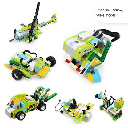 Przykładowe modele robotów do zbudowania z zestawu STEM