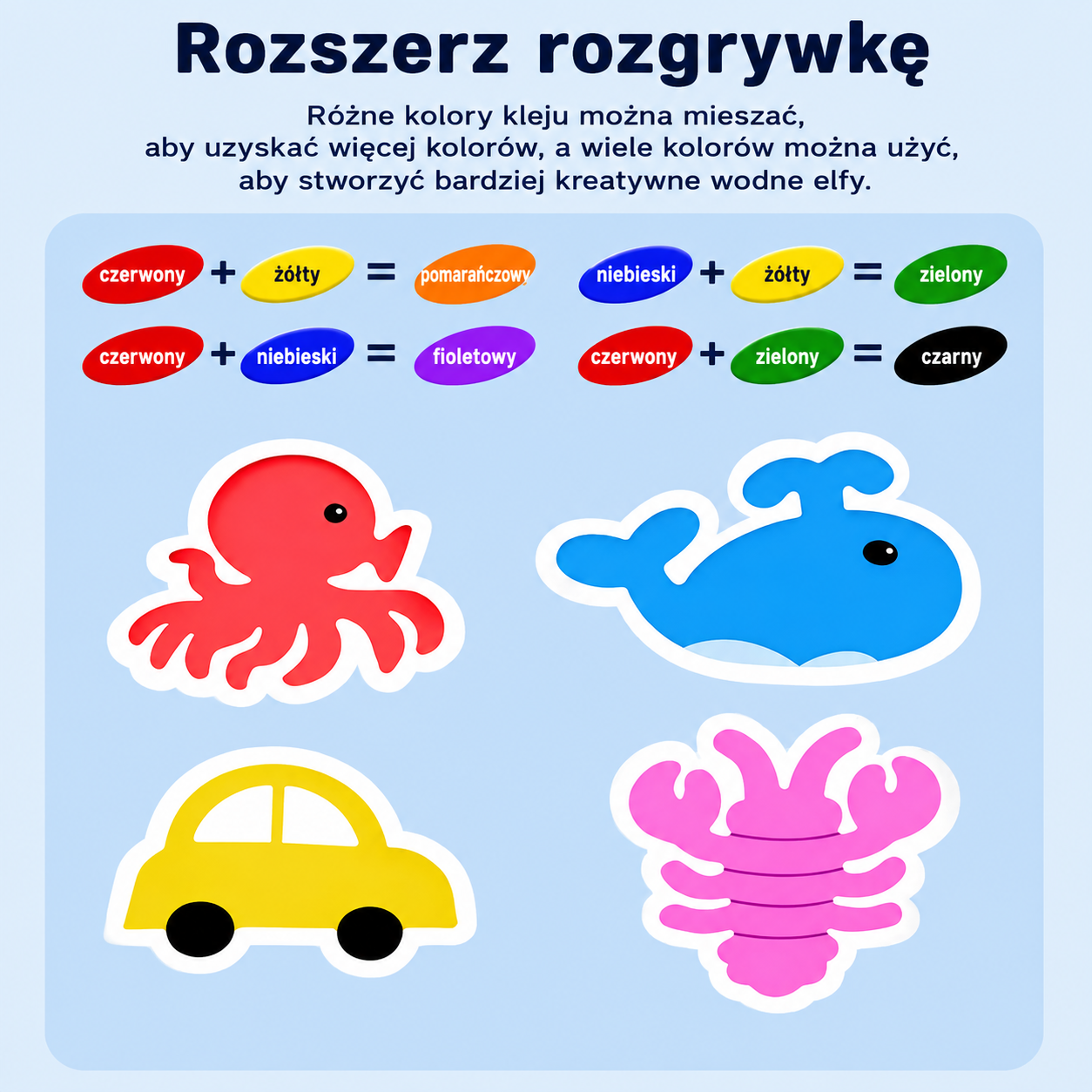 Magiczne żelowe stworki Aqua Kreatywny zestaw dla dzieci