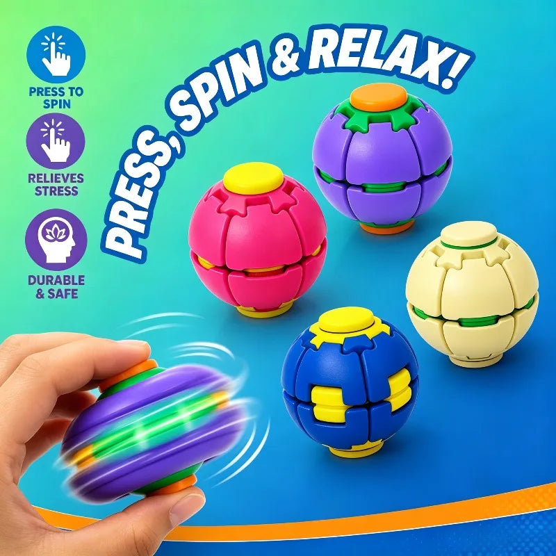 Fidget Spinner 3D- Antystresowa kulka do ściskania i kręcenia