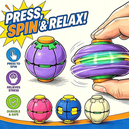 Fidget Spinner 3D- Antystresowa kulka do ściskania i kręcenia