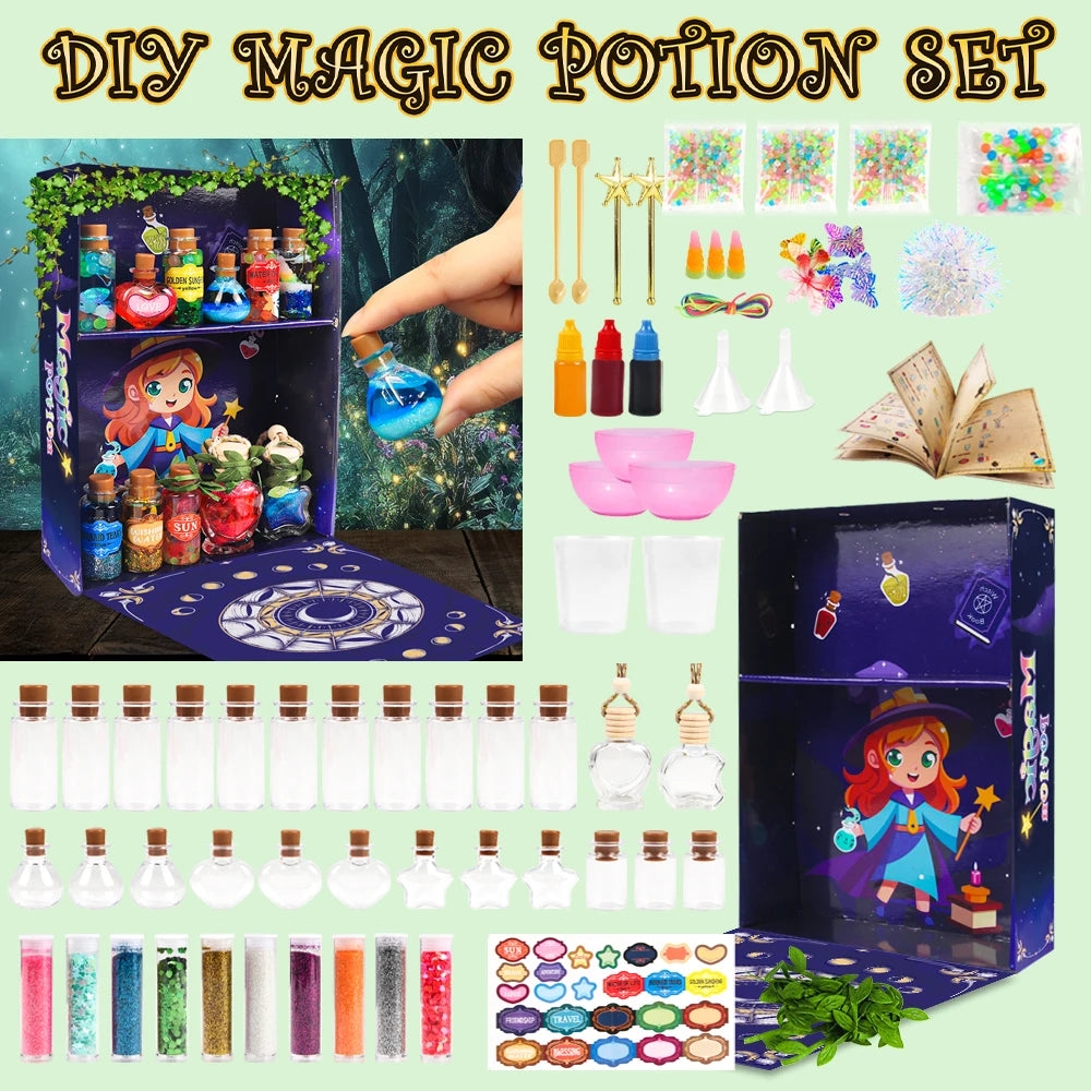 Magiczne eliksiry – zestaw małego czarodzieja (22 elementy)