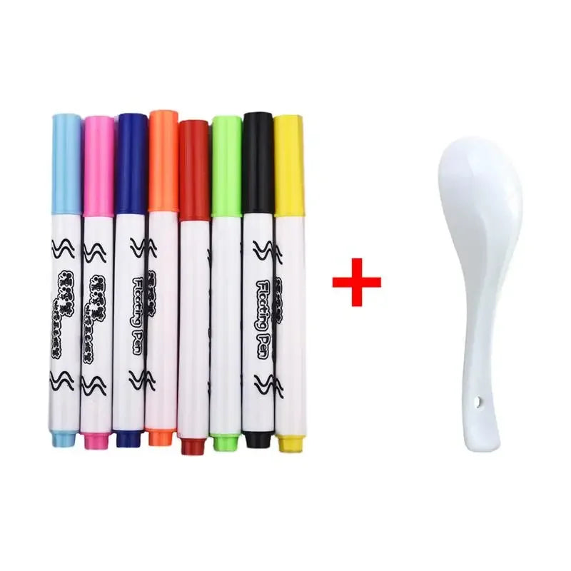 Magic Water Drawing Pens – Set of 8 Colours