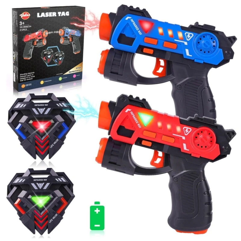 Laser tag VATOS – zestaw pistoletów na podczerwień z czujnikami (2 lub 4 graczy)