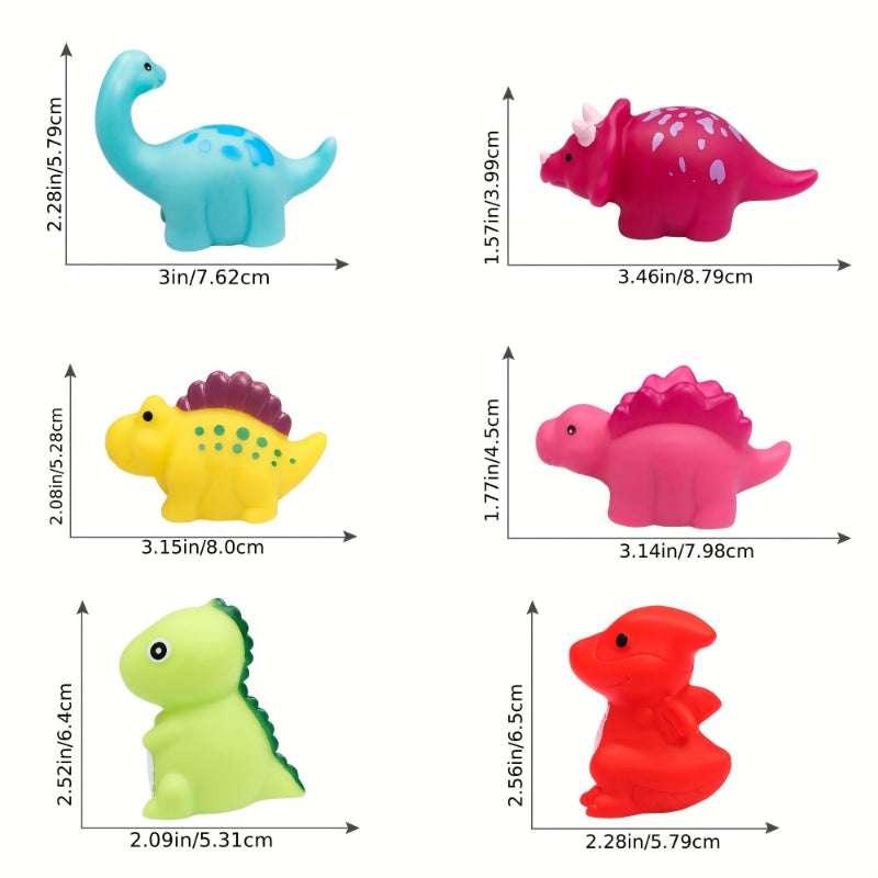Zestaw świecących dinozaurów do kąpieli