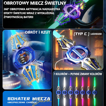 Miecz świetlny LED – wysuwane ostrza