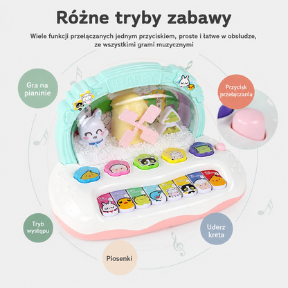 Interaktywne Pianinko Muzyczne dla dzieci światła, dźwięk i nauka.