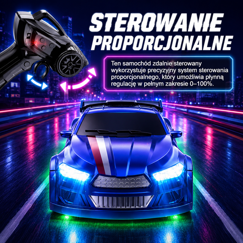 Mini samochód RC do Driftu 1;64 zdalnie sterowany Model 4WD 2.4GHz