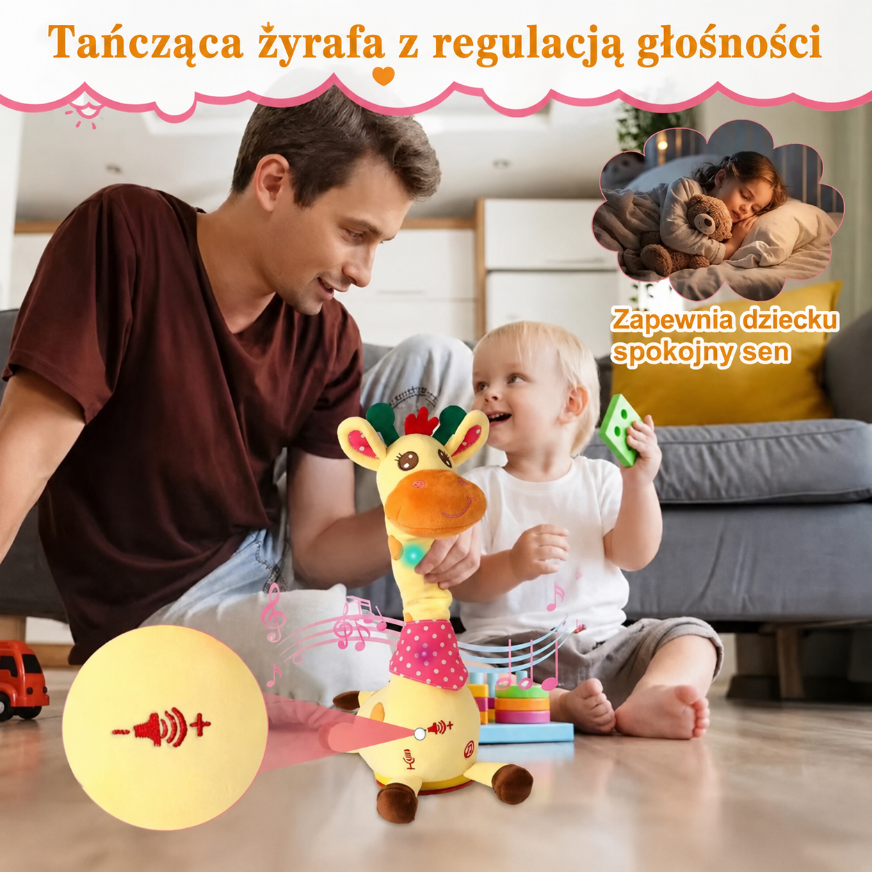 Interaktywna tańcząca żyrafa